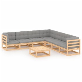 Garden furniture 8 pieces and cushions solid pine wood by vidaXL, Garden sets - Ref: Foro24-3076879, Price: 742,41 €, Discoun...