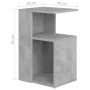 Gray concrete plywood side table 36x30x56 cm by vidaXL, Side tables - Ref: Foro24-802997, Price: 35,07 €, Discount: %