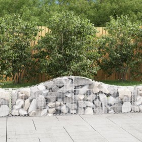 Gabion baskets 11 pcs arch shape iron 200x30x40/60 cm by vidaXL, Pots and planters - Ref: Foro24-3145376, Price: 538,21 €, Di...