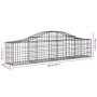 Gabion baskets 11 pcs arch shape iron 200x30x40/60 cm by vidaXL, Pots and planters - Ref: Foro24-3145376, Price: 538,21 €, Di...