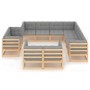 Garden furniture set 11 pieces and cushions solid pine wood by vidaXL, Garden sets - Ref: Foro24-3076994, Price: 1,00 €, Disc...