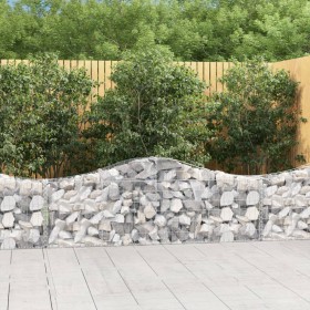 Gabion baskets 6 pcs arch shape iron 200x30x60/80 cm by vidaXL, Pots and planters - Ref: Foro24-3145392, Price: 438,55 €, Dis...