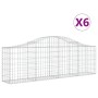 Gabion baskets 6 pcs arch shape iron 200x30x60/80 cm by vidaXL, Pots and planters - Ref: Foro24-3145392, Price: 438,06 €, Dis...