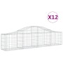 Gabion baskets 12 pcs arch shape iron 200x30x40/60 cm by vidaXL, Pots and planters - Ref: Foro24-3145377, Price: 579,17 €, Di...