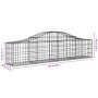 Gabion baskets 12 pcs arch shape iron 200x30x40/60 cm by vidaXL, Pots and planters - Ref: Foro24-3145377, Price: 579,17 €, Di...