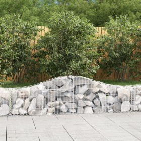 Gabion baskets 4 pcs arch shape iron 200x30x40/60 cm by vidaXL, Pots and planters - Ref: Foro24-3145369, Price: 190,22 €, Dis...