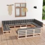 Garden furniture set 14 pieces and cushions solid pine wood by vidaXL, Garden sets - Ref: Foro24-3077249, Price: 1,00 €, Disc...