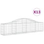 Gabion baskets 13 pcs arch shape iron 200x30x40/60 cm by vidaXL, Pots and planters - Ref: Foro24-3145378, Price: 628,99 €, Di...