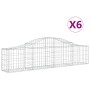 Gabion baskets 6 pcs arch shape iron 200x30x40/60 cm by vidaXL, Pots and planters - Ref: Foro24-3145371, Price: 284,14 €, Dis...