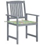 Garden chairs with cushions 8 pcs solid gray acacia wood by vidaXL, Garden chairs - Ref: Foro24-3078234, Price: 528,23 €, Dis...