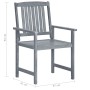 Garden chairs with cushions 8 pcs solid acacia wood in gray by vidaXL, Garden chairs - Ref: Foro24-3078249, Price: 534,75 €, ...