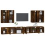 8-piece TV furniture set made of smoked oak plywood by vidaXL, TV Furniture - Ref: Foro24-3188707, Price: 380,04 €, Discount: %