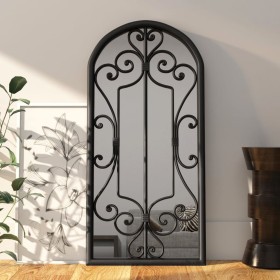 Black iron mirror for indoor use 100x45 cm by vidaXL, Mirrors - Ref: Foro24-3093544, Price: 129,99 €, Discount: %