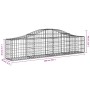 Gabion baskets 14 units, arched shape, iron, 200x30x40/60 cm by vidaXL, Pots and planters - Ref: Foro24-3145379, Price: 670,9...