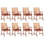 Garden dining chairs and cushions 8 units solid acacia wood by vidaXL, Garden chairs - Ref: Foro24-3078383, Price: 507,05 €, ...