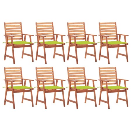 Garden dining chairs and cushions 8 pcs solid acacia wood by vidaXL, Garden chairs - Ref: Foro24-3078385, Price: 518,10 €, Di...