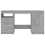 Concrete gray engineered wood desk 140x50x76 cm by vidaXL, Desks - Ref: Foro24-3054784, Price: 134,65 €, Discount: %