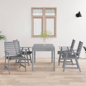 Sillas de comedor jardín con cojines 4 uds madera maciza acacia de vidaXL, Sillas de jardín - Ref: Foro24-3078405, Precio: 30...