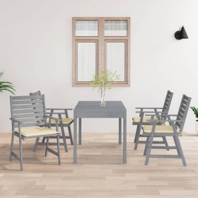 Sillas de comedor jardín con cojines 4 uds madera maciza acacia de vidaXL, Sillas de jardín - Ref: Foro24-3078406, Precio: 24...