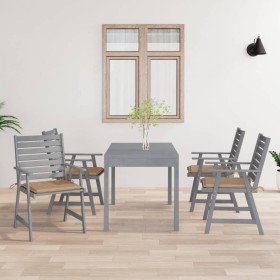 Garden dining chairs with cushions 4 pcs solid acacia wood by vidaXL, Garden chairs - Ref: Foro24-3078407, Price: 337,09 €, D...