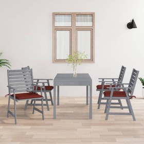 Garden dining chairs with cushions 4 pcs solid acacia wood by vidaXL, Garden chairs - Ref: Foro24-3078413, Price: 262,99 €, D...