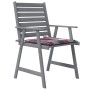 Dining garden chairs with cushions 4 pcs solid acacia wood by vidaXL, Garden chairs - Ref: Foro24-3078417, Price: 305,62 €, D...