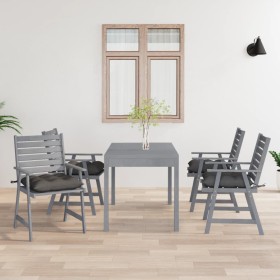 Sillas de comedor jardín con cojines 4 uds madera maciza acacia de vidaXL, Sillas de jardín - Ref: Foro24-3078419, Precio: 30...