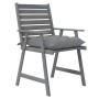 Dining garden chairs with cushions 4 pcs solid acacia wood by vidaXL, Garden chairs - Ref: Foro24-3078420, Price: 350,85 €, D...