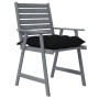 Garden dining chairs with cushions 4 pcs solid acacia wood by vidaXL, Garden chairs - Ref: Foro24-3078426, Price: 357,81 €, D...