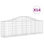 Gabion baskets 14 pcs arch shape iron 200x30x60/80 cm by vidaXL, Pots and planters - Ref: Foro24-3145400, Price: 1,00 €, Disc...