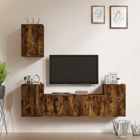 5-piece TV furniture set made of smoked oak plywood by vidaXL, TV Furniture - Ref: Foro24-3188571, Price: 176,99 €, Discount: %