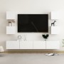 6-piece engineered wood living room TV furniture set in white by vidaXL, TV Furniture - Ref: Foro24-3078663, Price: 210,47 €,...