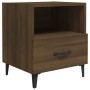 Mesita de noche madera contrachapada color roble marrón de vidaXL, Mesitas de noche - Ref: Foro24-817307, Precio: 42,66 €, De...