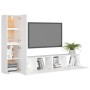 Set de muebles de salón TV 4 piezas madera de ingeniería blanco de vidaXL, Muebles TV - Ref: Foro24-3078674, Precio: 148,71 €...