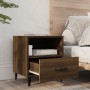 Mesita de noche madera contrachapada color roble marrón de vidaXL, Mesitas de noche - Ref: Foro24-817307, Precio: 42,66 €, De...