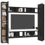 8-Piece Black Chipboard TV Cabinet Set by vidaXL, TV Furniture - Ref: Foro24-3078756, Price: 377,97 €, Discount: %