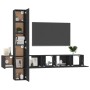 Set de muebles de salón TV 5 piezas madera de ingeniería negro de vidaXL, Muebles TV - Ref: Foro24-3078760, Precio: 193,75 €,...