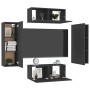 Set de muebles de salón TV 4 pzas madera de ingeniería negro de vidaXL, Muebles TV - Ref: Foro24-3078771, Precio: 169,58 €, D...