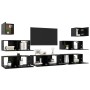 Set de muebles de salón TV 7 piezas madera ingeniería negro de vidaXL, Muebles TV - Ref: Foro24-3078818, Precio: 267,16 €, De...