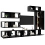 Set de muebles de salón TV 7 piezas madera de ingeniería negro de vidaXL, Muebles TV - Ref: Foro24-3078822, Precio: 398,65 €,...