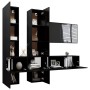 Black chipboard 6-piece TV cabinet set by vidaXL, TV Furniture - Ref: Foro24-3078824, Price: 224,99 €, Discount: %