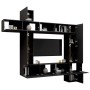 Set de muebles de salón TV 8 piezas madera ingeniería negro de vidaXL, Muebles TV - Ref: Foro24-3078843, Precio: 345,99 €, De...