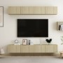 Living room furniture set 4 pieces Sonoma oak 100x30x30 cm by vidaXL, TV Furniture - Ref: Foro24-3078956, Price: 194,02 €, Di...