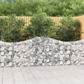 Gabion baskets 12 pcs arch shape iron 200x30x80/100 cm by vidaXL, Pots and planters - Ref: Foro24-3145419, Price: 816,99 €, D...