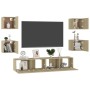 Juego de muebles de salón 6 piezas roble Sonoma de vidaXL, Muebles TV - Ref: Foro24-3078977, Precio: 171,31 €, Descuento: %