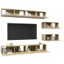 Juego de muebles de salón 6 piezas roble Sonoma de vidaXL, Muebles TV - Ref: Foro24-3079043, Precio: 302,08 €, Descuento: %