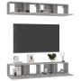 Juego de muebles de salón 4 piezas gris hormigón 80x30x30 cm de vidaXL, Muebles TV - Ref: Foro24-3079060, Precio: 189,63 €, D...