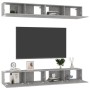 Juego de muebles de salón 4 piezas gris hormigón 100x30x30 cm de vidaXL, Muebles TV - Ref: Foro24-3079061, Precio: 166,59 €, ...