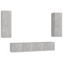 Set de muebles de salón 4 pzas madera ingeniería gris hormigón de vidaXL, Muebles TV - Ref: Foro24-3079064, Precio: 188,99 €,...