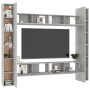 Set de muebles de salón 8 pzas madera ingeniería gris hormigón de vidaXL, Muebles TV - Ref: Foro24-3079071, Precio: 358,56 €,...